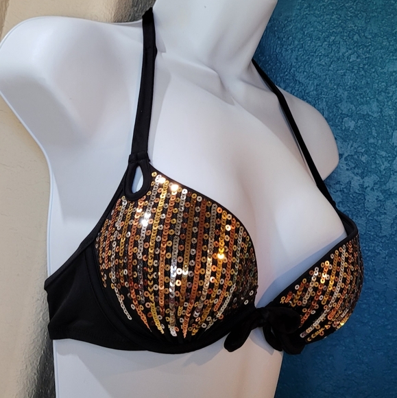 Victorias Secret Sequin Black Bombshell Bikini Set - Picture 7 of 16